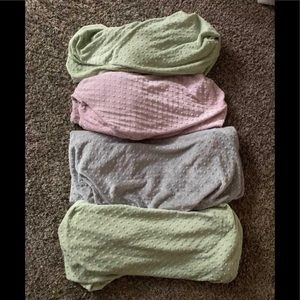 Lot of 4 Etsy Custom Minky Fleece Crib Sheets